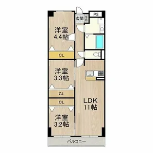 センターロイヤル【8階】の間取り