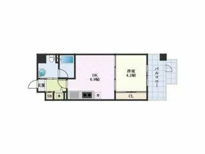 ルネッサンス21久留米六ツ門【406号室】の間取り