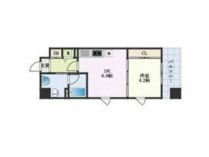 ルネッサンス21久留米六ツ門【601号室】の間取り