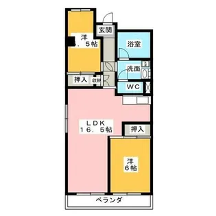政喜ハイツ【3階】の間取り