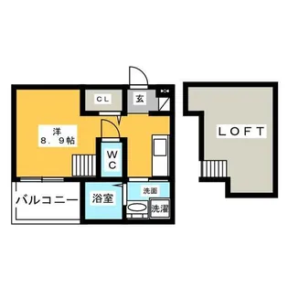 1Rの間取り画像