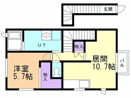 グランドール登別栄【201号室】の間取り