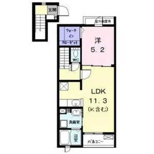 プランドール日比野【2階】の間取り
