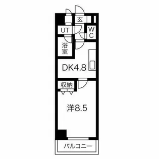 ウェークフォレストブロンド【4階】の間取り