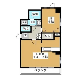 綾羽アネックス葵【5階】の間取り