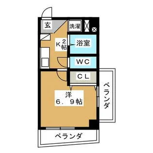 クレール車道【3階】の間取り
