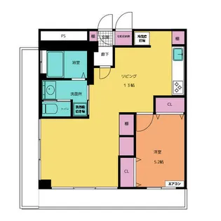 雲竜フレックスビル西館【14階】の間取り