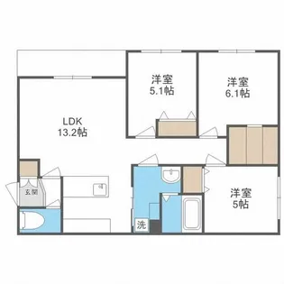 カレラ山の手【1階】の間取り