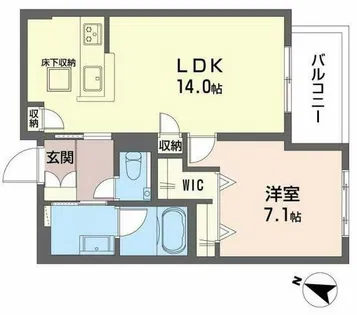 シャーメゾンシエロ【1階】の間取り