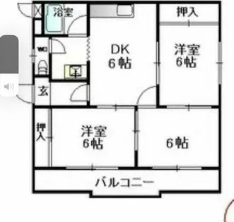明光ハイツ【1階】の間取り