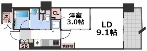 ロイヤルパークス桃坂【5階】の間取り