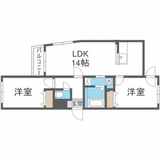 システムコート大通東【3階】の間取り