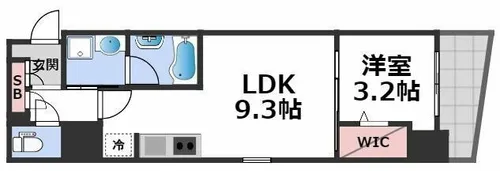 アーバネックス真田山【4階】の間取り