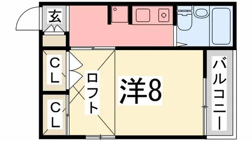 Smile東今宿【103号室】の間取り