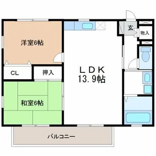 スターターマンション緑町【301号室】の間取り