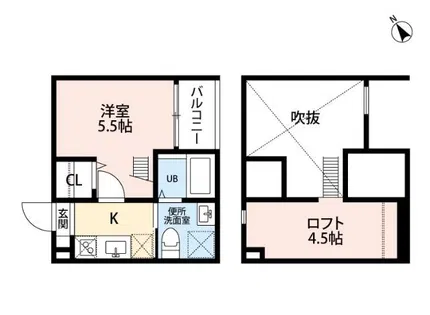 タウンコート鳴海【2階】の間取り