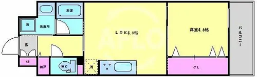 パトリス城東中央【5階】の間取り