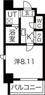 シャンポール内田橋【6階】の間取り