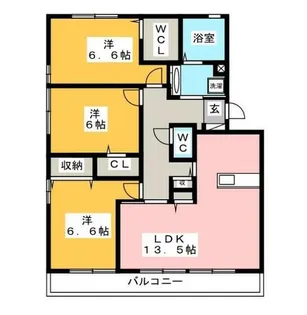オルセー A棟【1階】の間取り