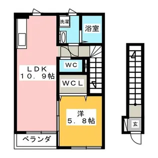 Jiro諏訪【2階】の間取り