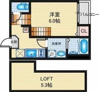 ハーモニーテラス十番町Ⅰ【2階】の間取り
