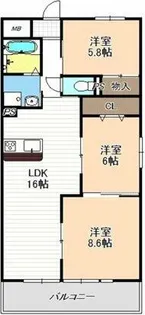 アーバンコート入場【0406号室】の間取り