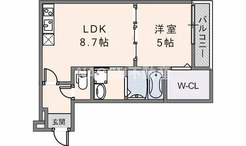 フジパレス瓜生堂Ⅲ番館【303号室】の間取り