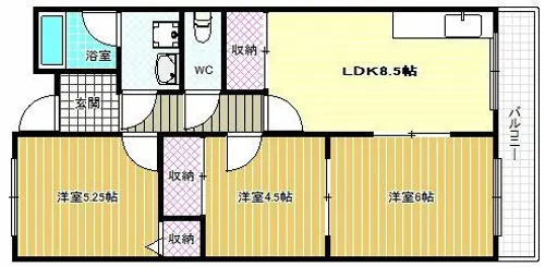 エムテック藤井寺【1階】の間取り