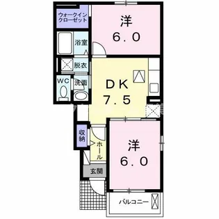 レジデンス BreezeⅣ【1階】の間取り