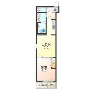 フジパレス森河内東Ⅰ番館【2階】の間取り