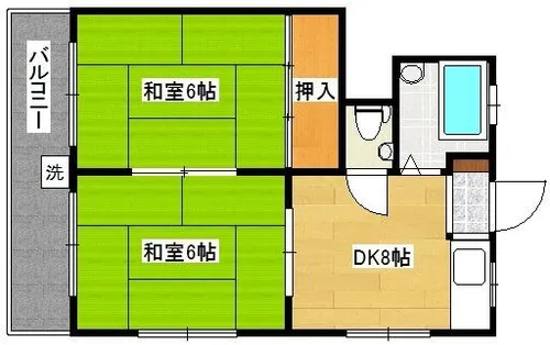シャンポール湯川【2階】の間取り