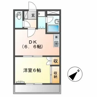 スカイウィング草間【2階】の間取り