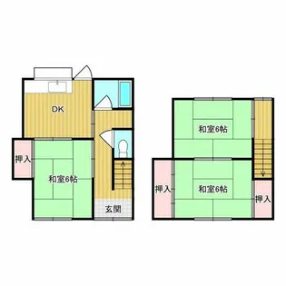大阪府茨木市西田中町【一戸建】の間取り