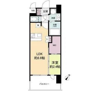 セレニテ阿波座ミラク【5階】の間取り