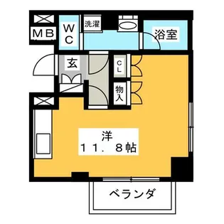 1Rの間取り画像