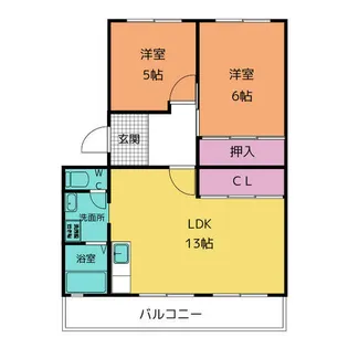 グリーンヒル東新D棟【102号室】の間取り