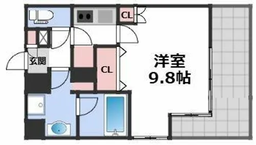アクティコート京橋【8階】の間取り