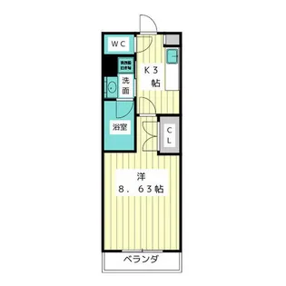 メイプルコート一社【3階】の間取り