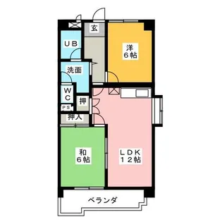 アムールハイツ【2階】の間取り