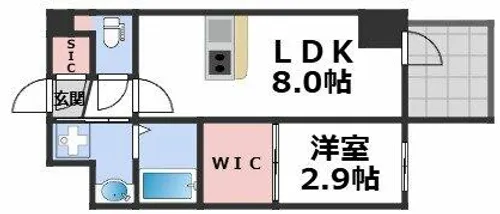 セレニテ東梅田アリエ【12階】の間取り