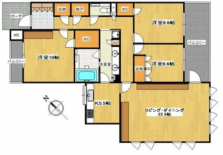 Brillia平尾浄水【2階】の間取り