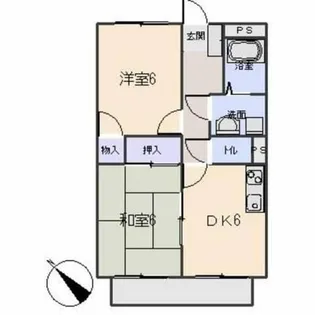 サープラスⅡ市川 A・B【B101号室】の間取り