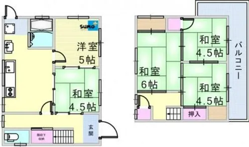 兵庫県三木市平田【一戸建】の間取り