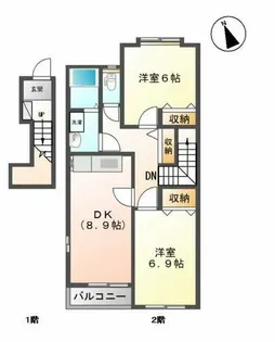 サンシャイン ハウス【2階】の間取り