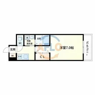 アーバンパーク田辺【7階】の間取り