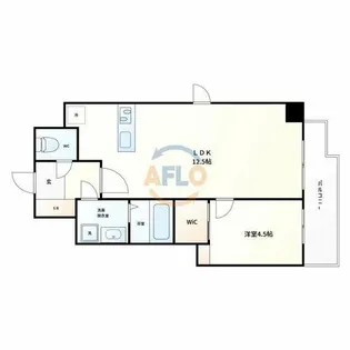 フロンティアコート堺筋本町【14階】の間取り