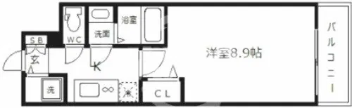 プライムアーバン御堂筋本町【6階】の間取り