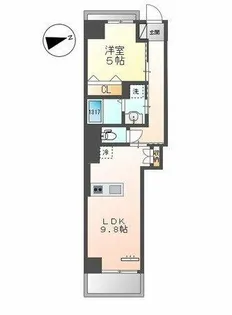 ベルク栄【4階】の間取り