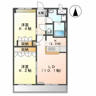 ローズガーデン【2階】の間取り