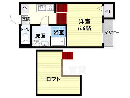 ハーモニーテラス高殿【1階】の間取り